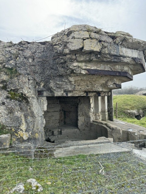 German bunker on the bluff above Omaha Beach